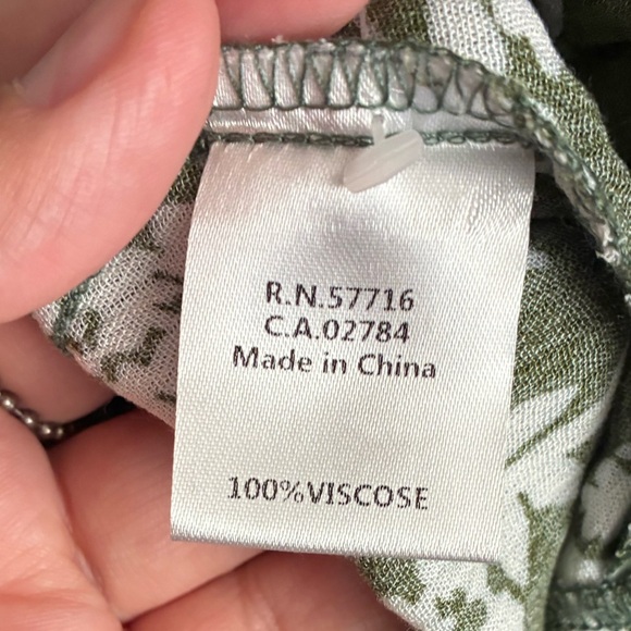 Papillon Wrap Green and White Ruffled Midi Dress S - Picture 14 of 16